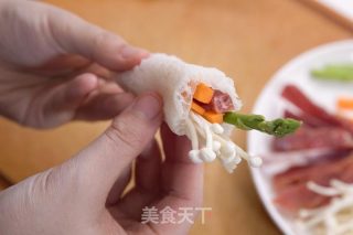 竹报平安云卷腿的做法步骤：2