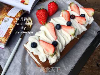 日式巧克力棉花蛋糕卷的做法步骤：23