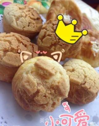 菠萝酥皮泡芙的做法步骤：14