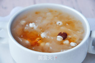 皂角米桃胶银耳羹的做法步骤：8