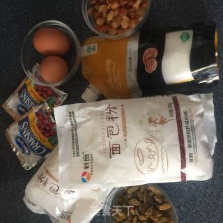 果料藤篮面包的做法步骤：1