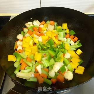 鲜蔬鸡丁的做法步骤：8