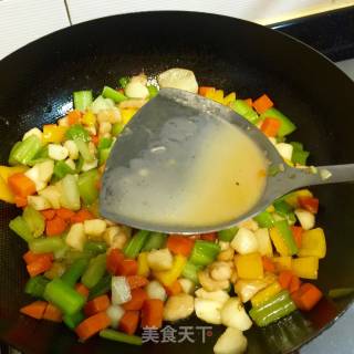 鲜蔬鸡丁的做法步骤：10