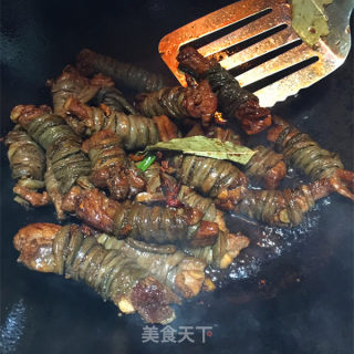 干豇豆烧肉的做法步骤：6