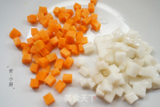 玉米鲜贝粒的做法步骤：2