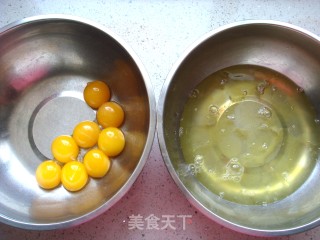 菠菜戚风蛋糕【6+8寸】的做法步骤：2