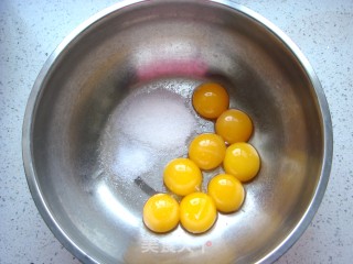 菠菜戚风蛋糕【6+8寸】的做法步骤：3