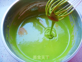 菠菜戚风蛋糕【6+8寸】的做法步骤：8