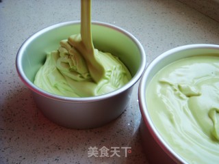 菠菜戚风蛋糕【6+8寸】的做法步骤：17
