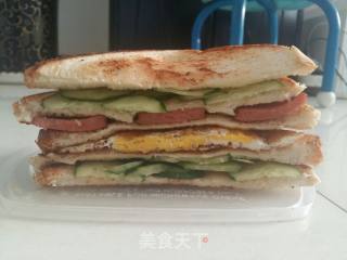 三明治的做法步骤：6