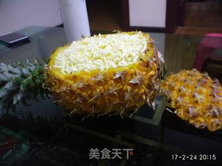 菠萝盅焗饭的做法步骤：3