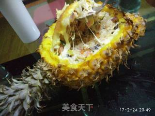 菠萝盅焗饭的做法步骤：5