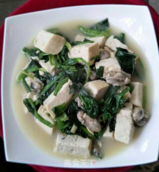 海蛎子炖豆腐的做法步骤：5