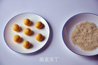 南瓜糯米麻圆的做法步骤：4