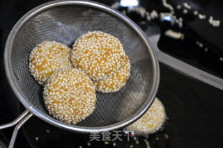 南瓜糯米麻圆的做法步骤：8