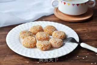 南瓜糯米麻圆的做法步骤：10