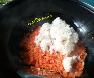 胡萝卜蛋炒饭的做法步骤：6