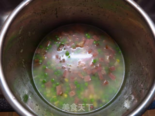 压力锅火腿玉米饭的做法步骤：2