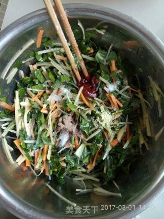 菜煎饼的做法步骤：3
