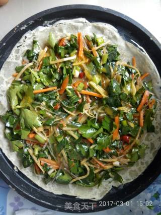 菜煎饼的做法步骤：5