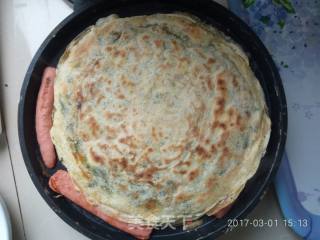 菜煎饼的做法步骤：7