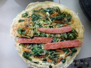 菜煎饼的做法步骤：8