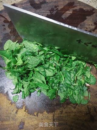 薄荷瘦肉粥的做法步骤：4