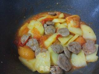 番茄土豆炆牛肉丸的做法步骤：11