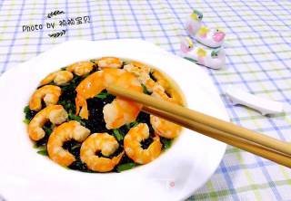 菠菜恋上虾的做法步骤：15
