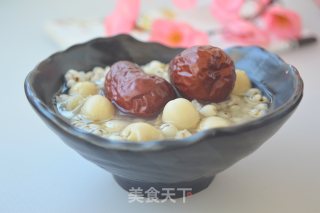 莲枣薏仁护肤粥的做法步骤：5