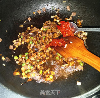 自制火腿香菇辣酱的做法步骤：7