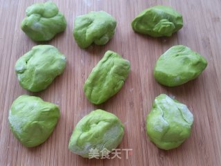 绿叶肉松面包的做法步骤：6