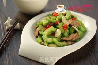 苦瓜炒鸭脯肉的做法步骤：8
