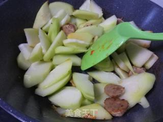 贡丸佛手瓜的做法步骤：7