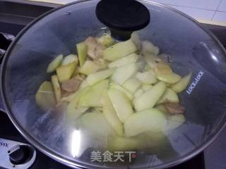 贡丸佛手瓜的做法步骤：11