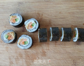 火腿肉松寿司的做法步骤：9