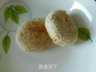 电饼铛版红豆沙麻元的做法步骤：6