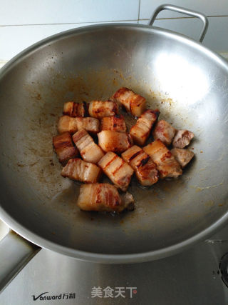 啤酒百叶结红烧肉的做法步骤：5