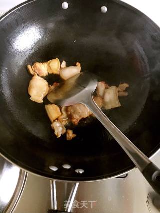 咸肉炒青菜的做法步骤：3