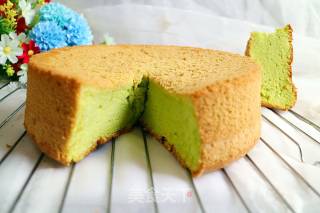 波菜汁八寸戚风的做法步骤：15