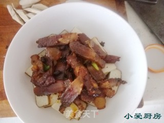 冬笋腊肉蒸熏干的做法步骤：12
