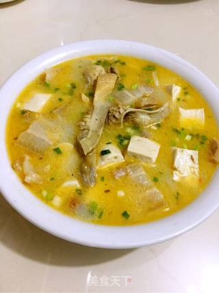 河蚌咸肉豆腐汤的做法步骤：9