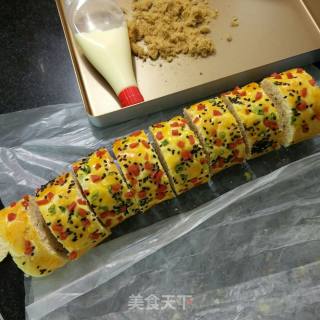 【学生夜宵】葱香肉松面包卷的做法步骤：9