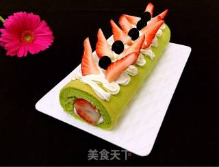 菠菜瑞士卷的做法步骤：17