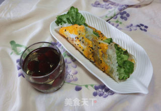 鸡蛋生菜卷饼的做法步骤：12