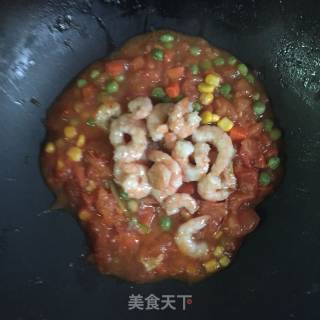 番茄炒虾仁的做法步骤：9