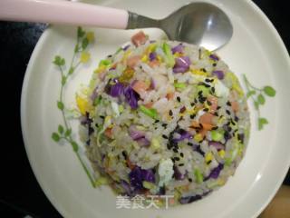 五彩饭的做法步骤：2