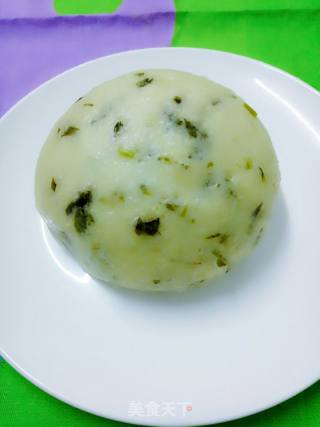 黄金翡翠鲜馒头~苜蓿玉米面馒头的做法步骤：5
