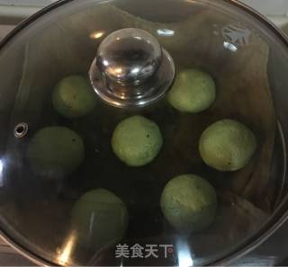 自制菜肉青团的做法步骤：5