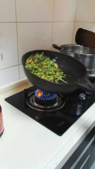 培根榄菜四季豆的做法步骤：7